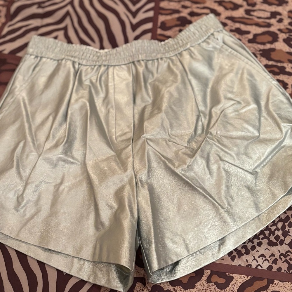 Stylish Metallic Women's Shorts